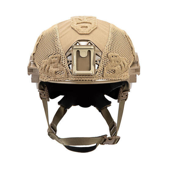 EXFIL Carbon/LTP Rail 3.0 Helmet Cover in Coyote Brown from Team Wendy has loop patches for outer attachments
